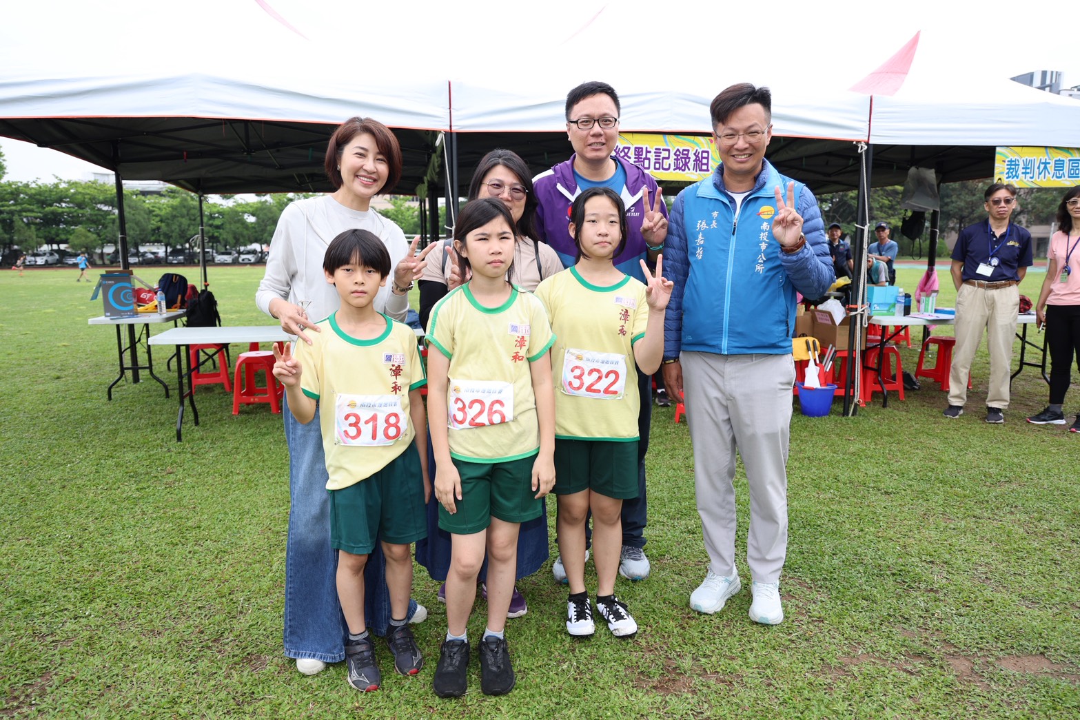 南投市運田徑賽熱力開跑 135名小將競逐縣運入場券